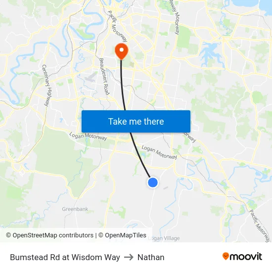 Bumstead Rd at Wisdom Way to Nathan map