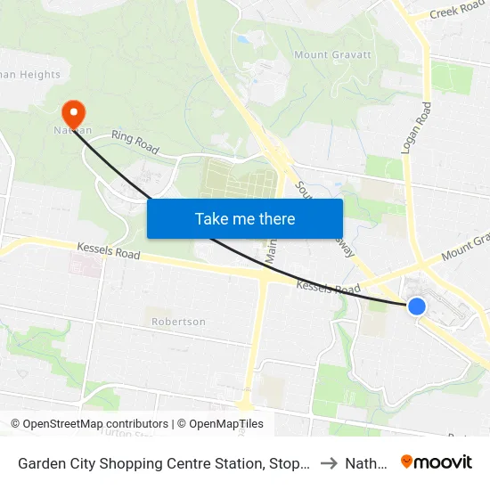 Garden City Shopping Centre Station, Stop G to Nathan map