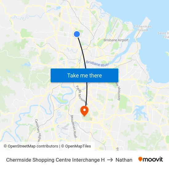 Chermside Shopping Centre Interchange H to Nathan map