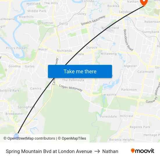 Spring Mountain Bvd at London Avenue to Nathan map