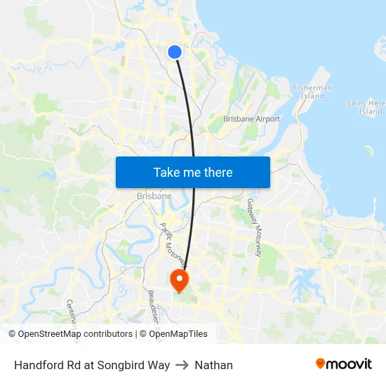 Handford Rd at Songbird Way to Nathan map