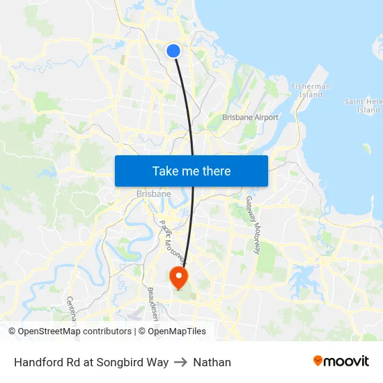 Handford Rd at Songbird Way to Nathan map