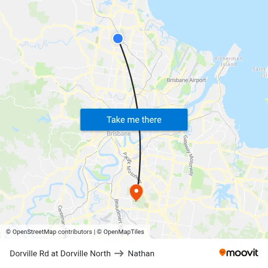 Dorville Rd at Dorville North to Nathan map