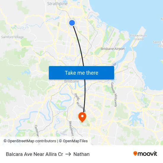 Balcara Ave Near Allira Cr to Nathan map