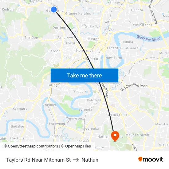 Taylors Rd Near Mitcham St to Nathan map