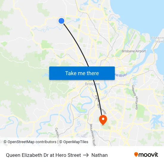 Queen Elizabeth Dr at Hero Street to Nathan map