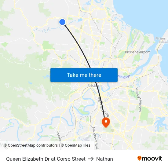 Queen Elizabeth Dr at Corso Street to Nathan map