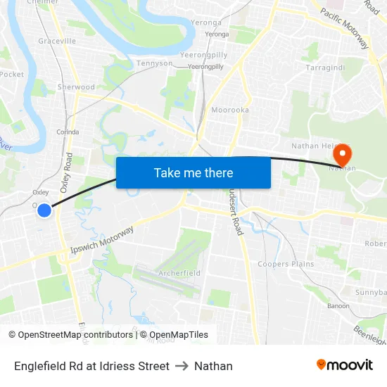Englefield Rd at Idriess Street to Nathan map