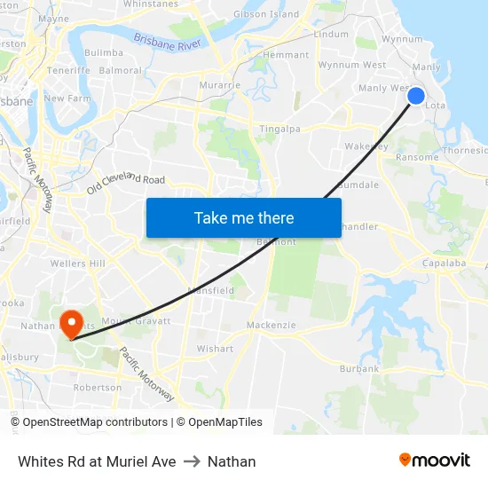 Whites Rd at Muriel Ave to Nathan map