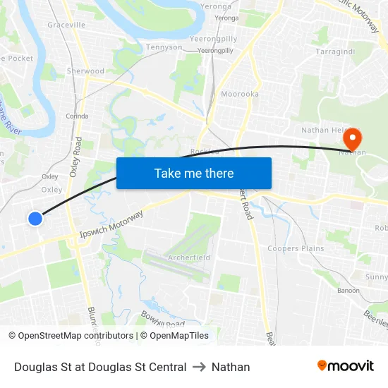 Douglas St at Douglas St Central to Nathan map