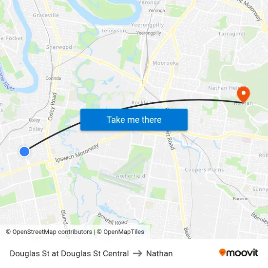 Douglas St at Douglas St Central to Nathan map