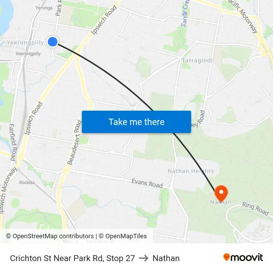 Crichton St Near Park Rd, Stop 27 to Nathan map