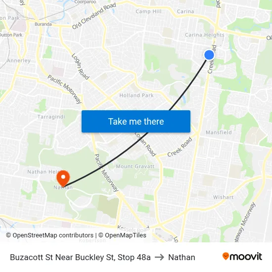 Buzacott St Near Buckley St, Stop 48a to Nathan map