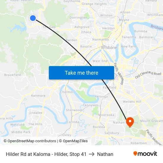 Hilder Rd at Kaloma - Hilder, Stop 41 to Nathan map