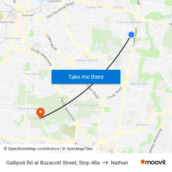 Gallipoli Rd at Buzacott Street, Stop 48a to Nathan map