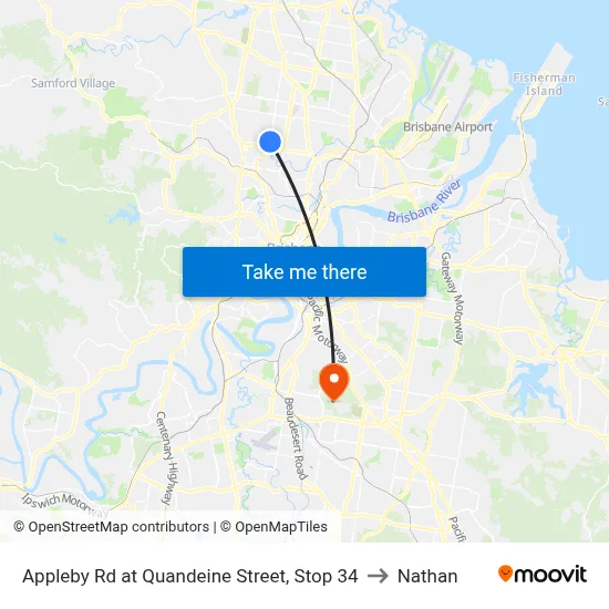 Appleby Rd at Quandeine Street, Stop 34 to Nathan map
