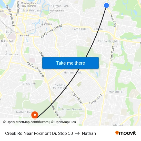 Creek Rd Near Foxmont Dr, Stop 50 to Nathan map