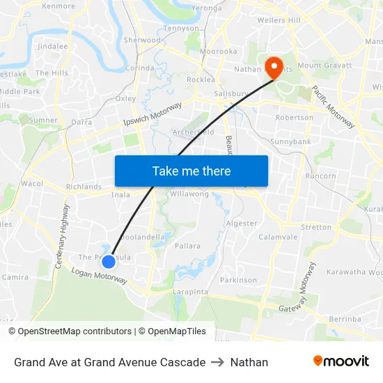 Grand Ave at Grand Avenue Cascade to Nathan map