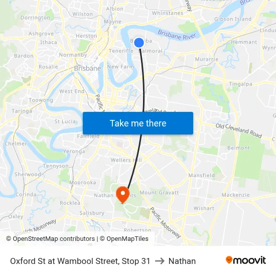 Oxford St at Wambool Street, Stop 31 to Nathan map