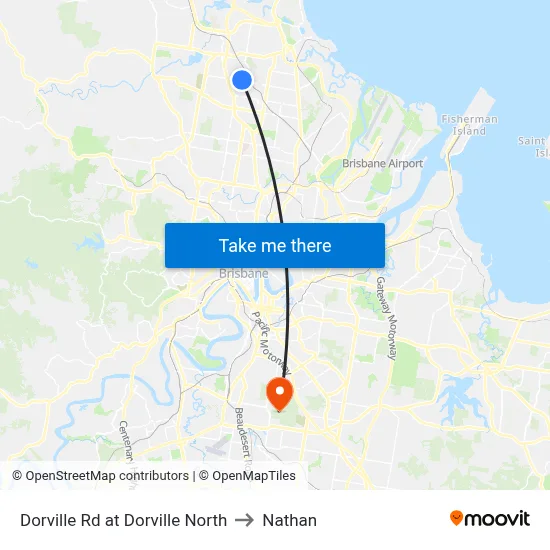 Dorville Rd at Dorville North to Nathan map