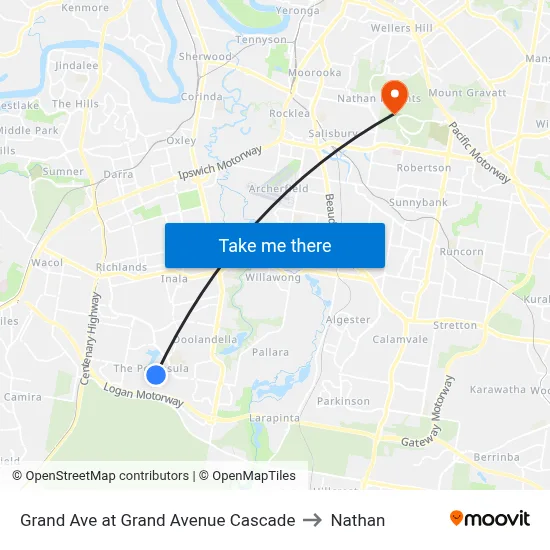 Grand Ave at Grand Avenue Cascade to Nathan map