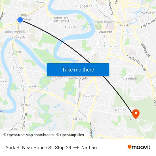 York St Near Prince St, Stop 29 to Nathan map
