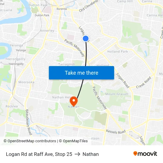 Logan Rd at Raff Ave, Stop 25 to Nathan map