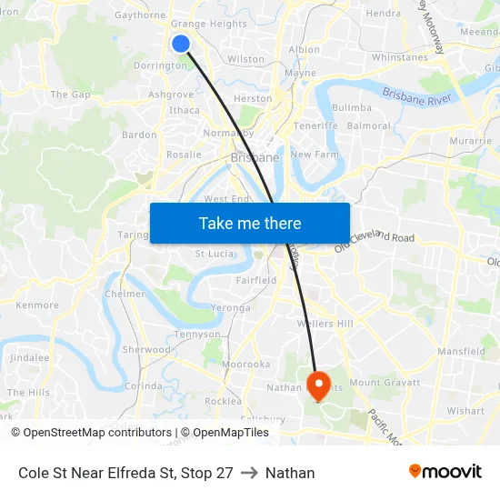 Cole St Near Elfreda St, Stop 27 to Nathan map