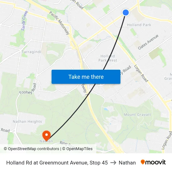 Holland Rd at Greenmount Avenue, Stop 45 to Nathan map