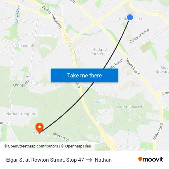 Elgar St at Rowton Street, Stop 47 to Nathan map