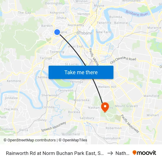 Rainworth Rd at Norm Buchan Park East, Stop 12 to Nathan map