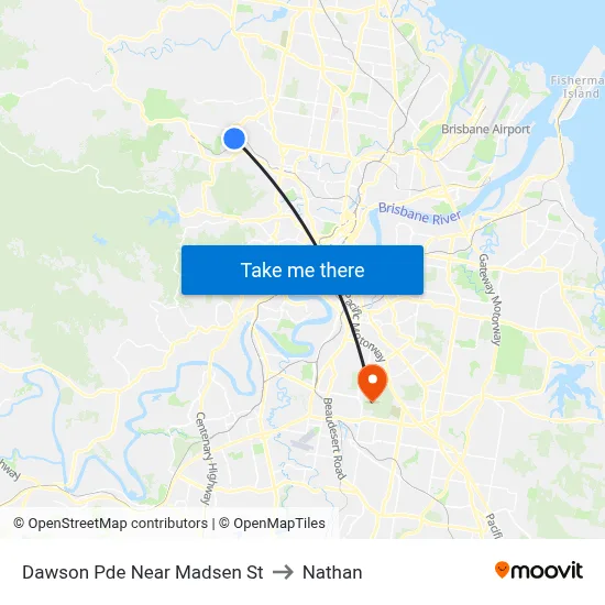 Dawson Pde Near Madsen St to Nathan map