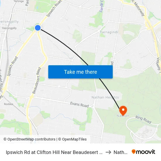 Ipswich Rd at Clifton Hill Near Beaudesert Rd to Nathan map