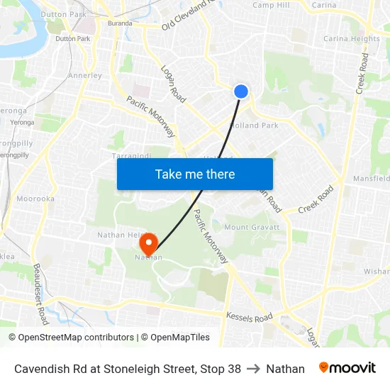 Cavendish Rd at Stoneleigh Street, Stop 38 to Nathan map