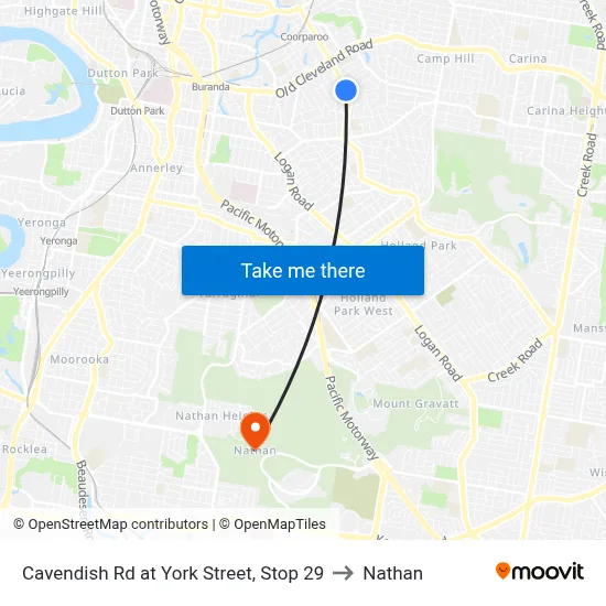 Cavendish Rd at York Street, Stop 29 to Nathan map