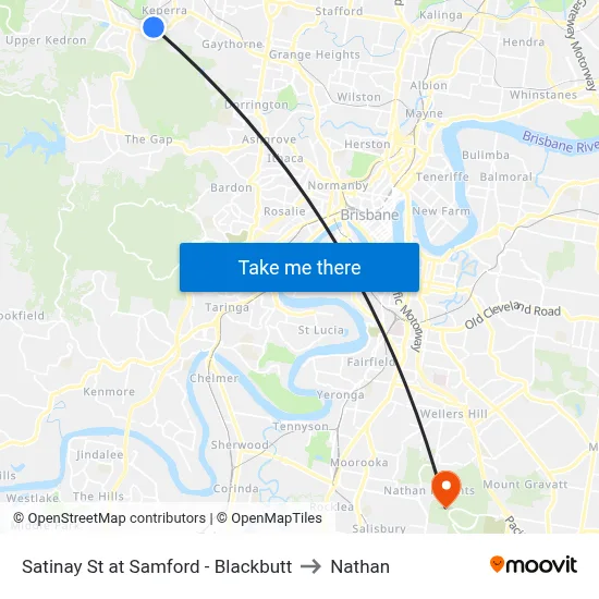 Satinay St at Samford - Blackbutt to Nathan map
