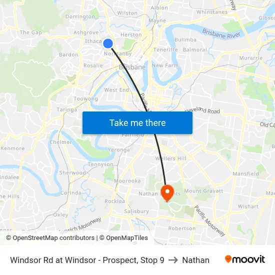 Windsor Rd at Windsor - Prospect, Stop 9 to Nathan map