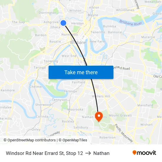 Windsor Rd Near Errard St, Stop 12 to Nathan map