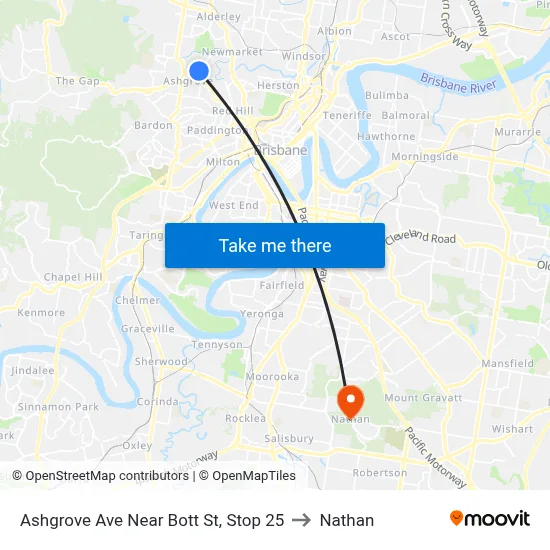 Ashgrove Ave Near Bott St, Stop 25 to Nathan map