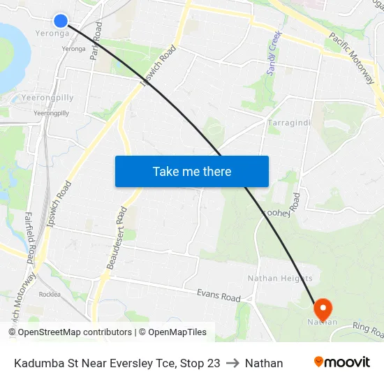 Kadumba St Near Eversley Tce, Stop 23 to Nathan map