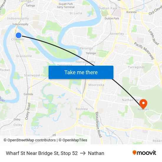 Wharf St Near Bridge St, Stop 52 to Nathan map