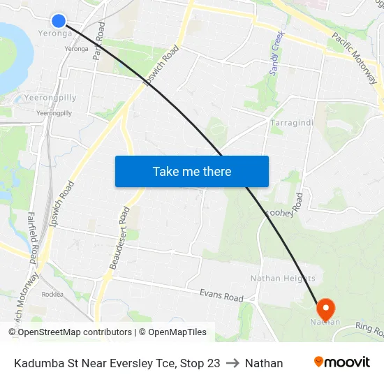 Kadumba St Near Eversley Tce, Stop 23 to Nathan map