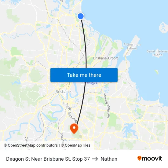 Deagon St Near Brisbane St, Stop 37 to Nathan map