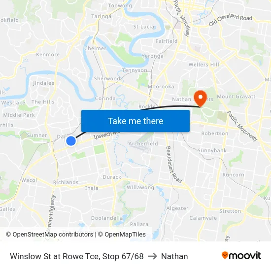 Winslow St at Rowe Tce, Stop 67/68 to Nathan map