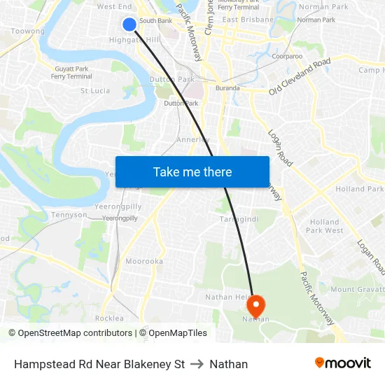 Hampstead Rd Near Blakeney St to Nathan map