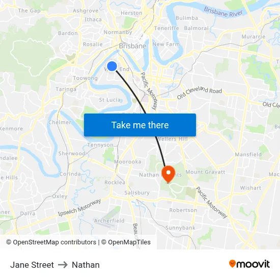 Jane Street to Nathan map