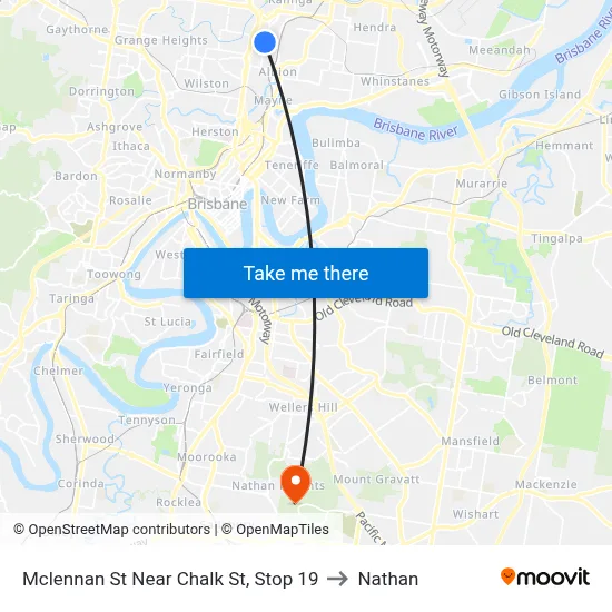 Mclennan St Near Chalk St, Stop 19 to Nathan map