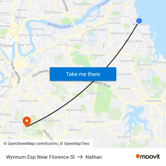 Wynnum Esp Near Florence St to Nathan map