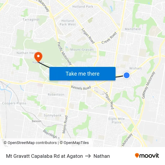 Mt Gravatt Capalaba Rd at Agaton to Nathan map
