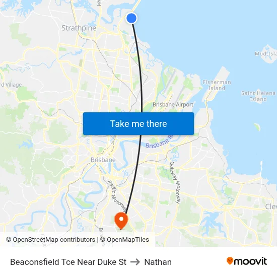 Beaconsfield Tce Near Duke St to Nathan map